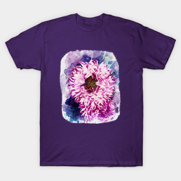 Purple chrysanthemum T-Shirt by Tomoe Ren